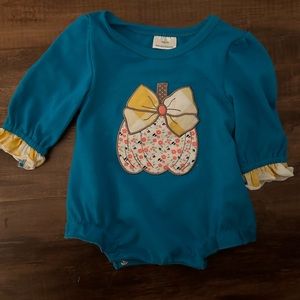 Pumpkin baby girl long sleeve shirt/bubbleish blouse